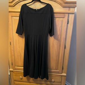 Mary Crafts Black Sheath Dress with Bateau Neckline for Cocktail